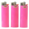 3 Pink Bic Lighters Regular Size