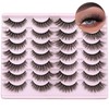 Wispy Mink Lashes Natural False Eyelashes Fluffy 16mm Cat Eye