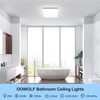 OOWOLF 25W 6000K LED Flush Mount Ceiling Light Fixture Ultra