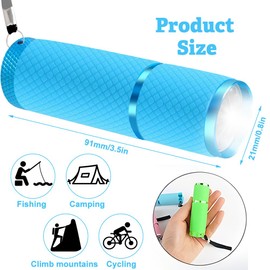 Tulov 8 Stück LED-Taschenlampen-Kinder-Set, Hohe Helligkeit 9 LED-Leuchten, Mini-Taschenlampe, Kindertaschenlampe, geeignet für Geburtstage, Camping, Outdoor, Wandern(Gelb&Rosa&Grün&Nlau)