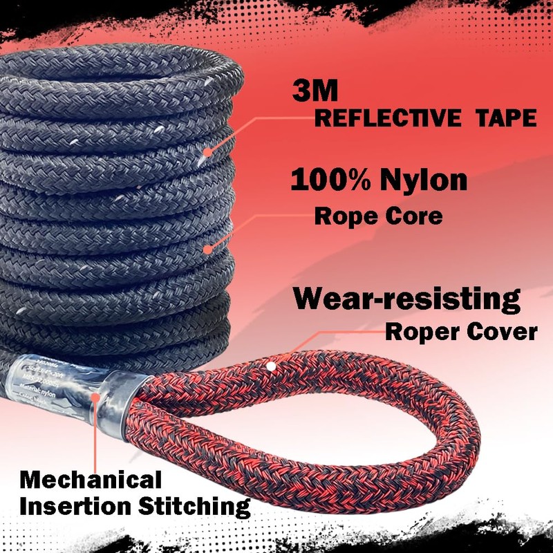 X MONSTER Kinetic Recovery Tow Rope 3/4" x 20' (MBS