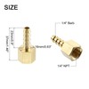 sourcing map 10 Pcs Brass Hose Barb Fitting, 1/4" Barb