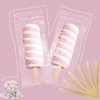 300 Pieces Popsicle Sticks and Bags Set Popsicle Wrappers Self
