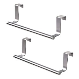Tucireat Towel Holder Pack of 2 Kitchen Towel Holder Door Towel Holder Kitchen Tea Towel Holder Kitchen Towel Holder Door Inside Towel Holder No Drilling Towel Rail