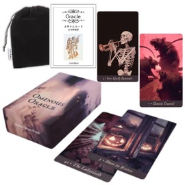 Kancharo Oracle Cards, 44 Cards, Tarot Divination [Ominus Oracle Ominous Oracle] Japanese Oracle Card Basic Instruction Manual & Pouch Included