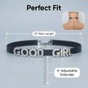 2PCS Goth Heart Chain Layered Choker Necklace For Women,Goodgirl Collar