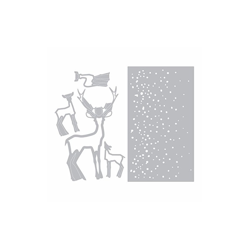 Sizzix Thinlits Stanzschablonen-Set 5 STK. -Winterwunderland von Tim Holtz, Stahl,