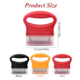 Meat Tenderizer, 48 Stainless Steel Ultra Sharp Needle Blades, Cooking Machine for Tenderizing Beef, Turkey, Chicken, Steak, Veal, Pork, Fish, Christmas Cooking Set (Red)