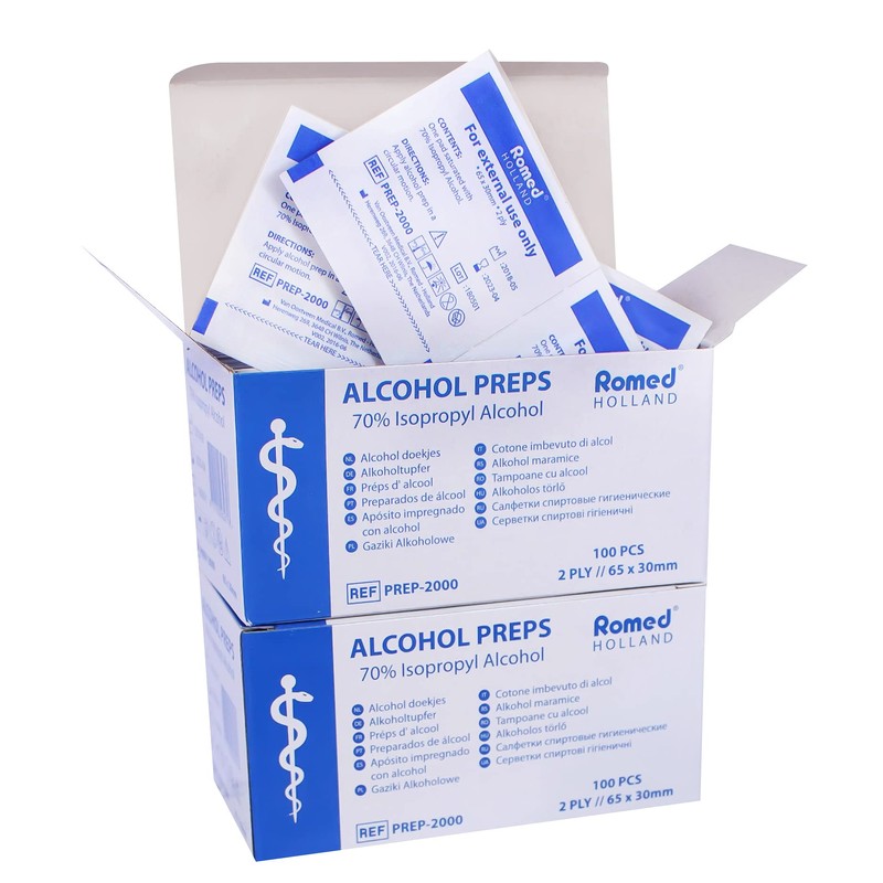 Alcohol Swabs 30 x 65 mm Swabs 65x30 mm Various Quantities Available (200 Pieces)