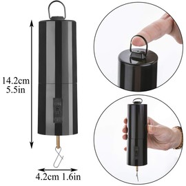 H&D HYALINE & DORA Hanging Black Rotating Motor Wind Spinner Motor Mobile Battery Operated Motor Multi-Purposes Rotatable Hook for Garden Decoration Accessory Supplies(Not Included Battery)
