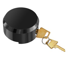 Alwapea 1 Piece Hidden Shackle Padlock, Heavy Duty Puck Lock for Trailers, Van Locks Keyed Alike Trailer Puck Padlocks with Enlarged Puck Lock for Vans, Black