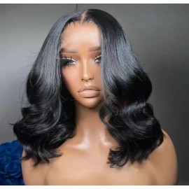 13 X 6 hd Lace Burmese Curly Wig 40 Inch Pixie Curly Wig Natural Wave Wig Loose Wave Wig Afro Kinky Curly Wig Kinky Straight Wigstyle: HD lace 4x4 wig, color: Body Wave, Stretched Length: 16 Inches