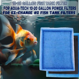 Nlcoek 10-20 Gallon Aquarium Filters for Aqua-Tech 10-20 Gallon Power Filters for EZ-Change #2 Fish Tank Filters Replacement Aquarium Filter Cartridge (3 Pcs)