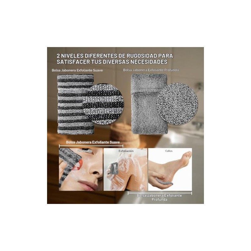 Bolsa de Jabón de Diferentes Grosores, Profunda Y Suave, con