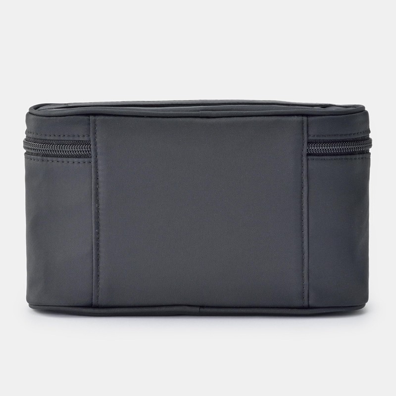 MUJI 83525460 Nylon Hand Pouch, Thin, Black, Approx. 8.1 x