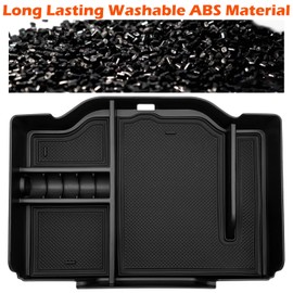 JOJOMARK Center Console Organizer fits for Dodge RAM 2025 2024 2023 2022 2021 2020 2019 1500 2500 3500 Accessories Interior Storage Box Armrest Storage Tray (Black)