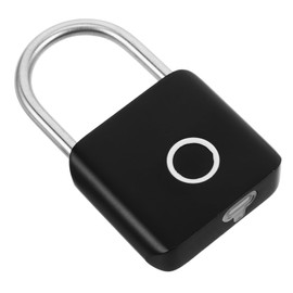 Healvian Trunk Fingerprint Lock Metal Cabinet Lock Fingerprint Safety Lock Fingerprint Lock Luggage Combination Lock Safety Cabinet Locks Thumbprint Door Lock Zinc Alloy Black