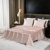Satin Full Comforter Set with Sheet Set Silk Like Pink