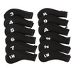 AIMALL 12pcs Neoprene Golf Club Head Covers, Zippered Protective Iron,