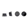 30mm Plastic End Caps, Black Round Tube Inserts, Pack of