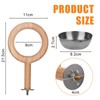 Bird Perch with Feeding Cup, Wood Stand and Cage Accessories