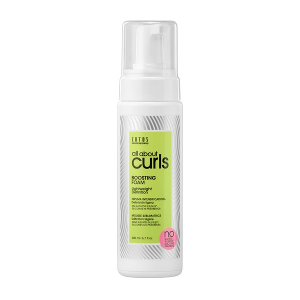 All About Curls Boosting Foam, Free of SLS SLES Sulfates, Silicones and Parabens, Color-Safe, 6.7-Ounce