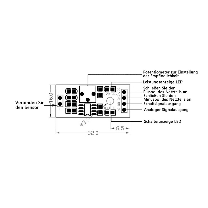 15 Pieces Raindrop Rain Sensor Module Compatible with Arduino, Rain