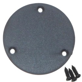 Black Guitar Switch Back Plate Cover with Screws | Fits 3-Hole Toggle Switch Cavity | Replacement for Les Paul® Style Electric Guitars