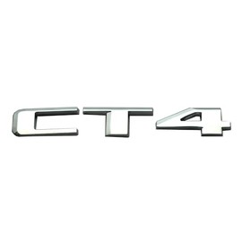 1x CT4 Rear Trunk Decklid Letter Adhesive Badge Emblem Nameplate Decals Fit for CT4 Sport (Chrome)