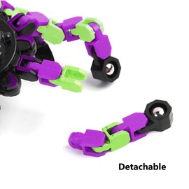 Fidget Spinners, DIY Transformable Chain Robot Finger Spinner, Glow in The Dark Deformable Creative Mechanical Gyro Toy Stress Relief Toy Fidget Fingertip Toy for Kids and Adults (12 Pack)