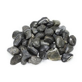 Aquascape 78160 Decorative River Pebbles Stones for Landscape Garden Fountain and Accents, 22 lb., Black