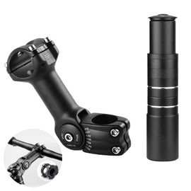 shuokang Bicycle Stem Riser, Adjustable MTB Stem, 28.6 mm Bicycle Fork, Aluminium Adjustable 150 mm, Bicycle Stem 31.8 mm, Adjustable 120 Degrees 110 mm, Suitable for Mountain Bike, Road Bike, MTB