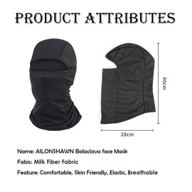 3 Pack Ski Mask for Men Women Balaclava Face Mask Summer Shiesty Mask Full Head Mask for Motorcycle Helmet Sun UV Protection Black, White & Grey