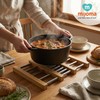 MIK funshopping Organic Bamboo Trivet for Kitchen, Dining Table, Garden