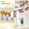 16 PCS Galvanized Flower Vases, 4.33in Rustic Galvanized Iron Vase
