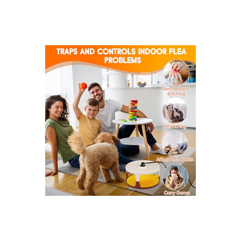 Flea Traps for Home Indoor, 2 Pack Flea Killer with