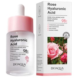 BIOAQUA Face Rose Hyaluronic Acid 98% Moisturizing Essence Facial Serum Hydration Shrink Pores Anti-Oxidation Nourishes 30ml / 1fl.oz