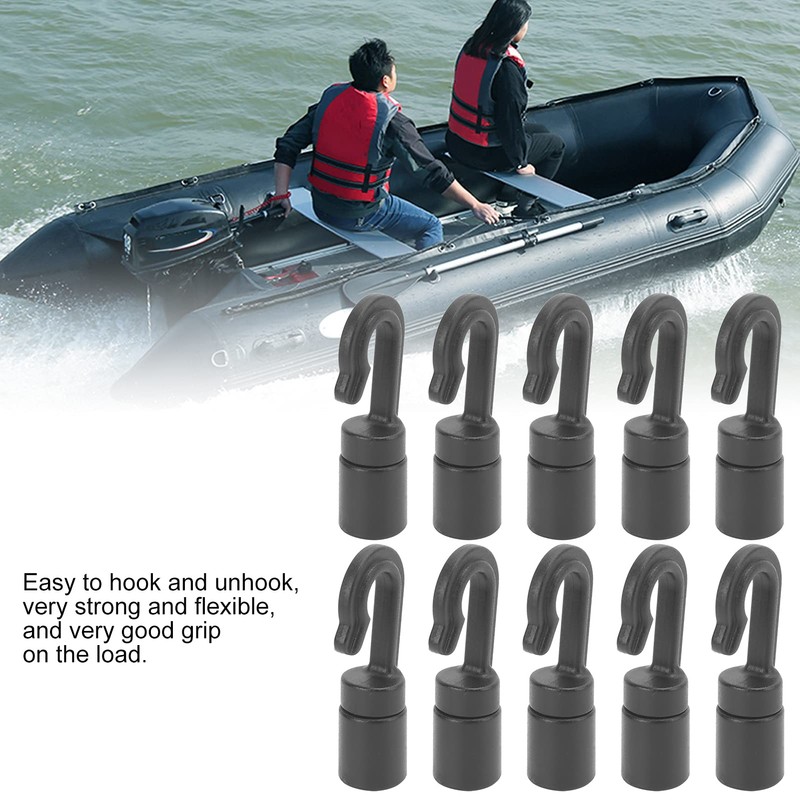 Entatial Shock Cord Hooks, Pack of 10 Bungee Shock Cord