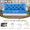 Porch Swing Cushions with Backrest Waterproof 2-3 Person Seat Thickened