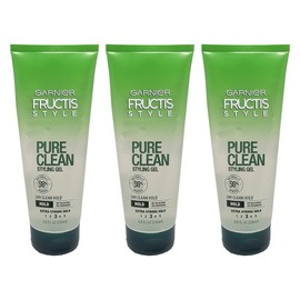 Garnier Fructis Style Pure Clean Styling Gel, 20.4 Fl Oz (Pack of 3)
