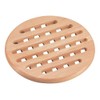 Pearl Metal H-3658 Wooden Pot Mat, Round, Flared