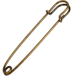 E-SideStep Pack of 20 Large Safety Pins, 4inch Heavy Duty Blanket Pins Bulk Steel Spring Lock Pins Fasteners for Blankets Crafts Skirts Kilts Brooch Making(Bronze)