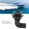 Marine Thru Hull Connector Leakproof Ergonomic Reliable Rugged 90° Thru