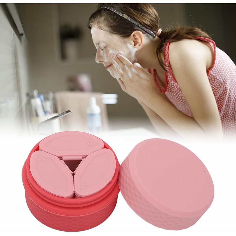 Juego de Recipientes de Maquillaje de Silicona para Viajes, Portátiles