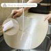 Wipeable Placemats Set of 6 Oval Faux Leather Placemat Reversible