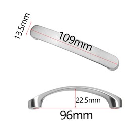 Dtoterul Furniture Handles, 96 mm, Hole Spacing, Pack of 6, Kitchen Handles, Cabinet Handles, Aluminium Drawer Handles, Furniture Handles, Silver Door Handles, Kitchen Modern Style Door Handles,