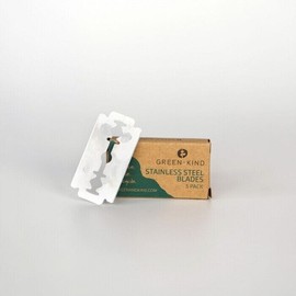 Green + Kind Stainless Steel Safety Razor Blades, 5 Pack