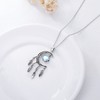 Sterling Silver Celtic Dream Catcher Necklace for Women Moon and