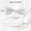 100% Silk Bow Ties for Men, Silk Solid Self Tie,