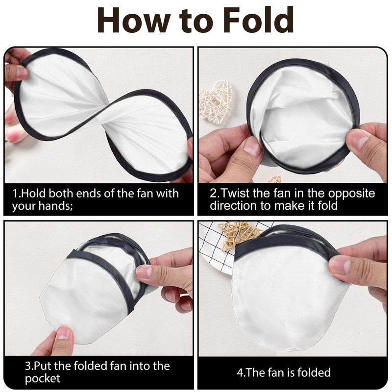 V-chen 120PCS Foldable Flying Disc Fans Set with Bags, 9.8